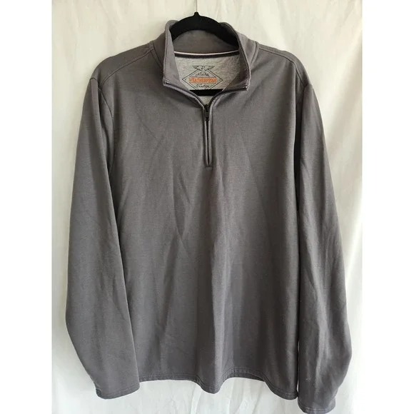 Original Weatherproof Vintage Size Large Quarter Zip Pullover Gray