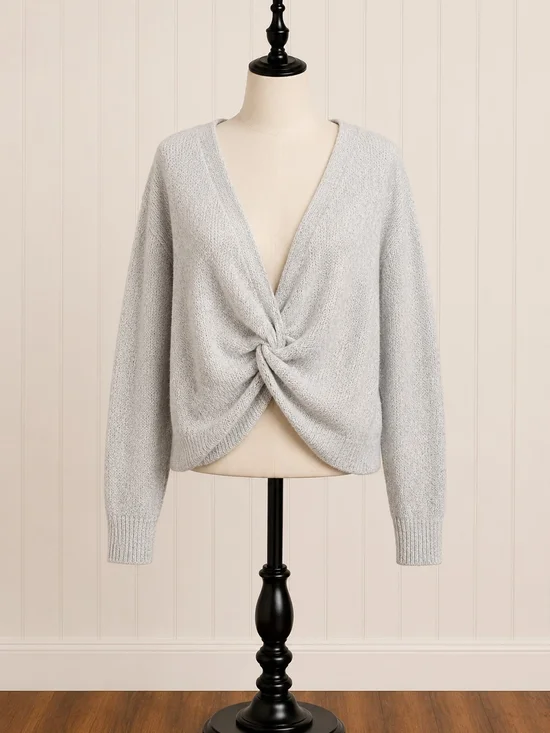 White House Black Market Twist-Front Sweater