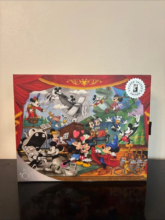 Silver Select Disney Mickey Through the Years  Art Puzzle Box