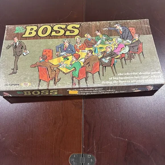The Boss Game 1972 Family Fun Board Game by IDEAL  Vintage No Instructions