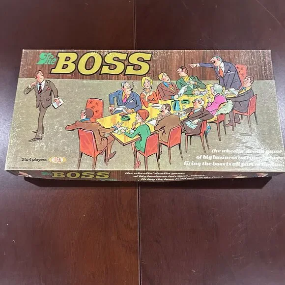 The Boss Game 1972 Family Fun Board Game by IDEAL  Vintage Complete