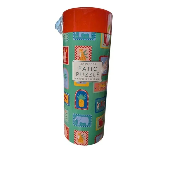 Horizon Group USA Patio Puzzle 42 Piece Water Resistant Tropical Animal 12x12in