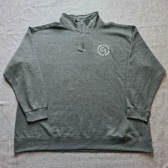 Crime Junkie 1/4 Zip Sweater Polo Mens 3x Gray