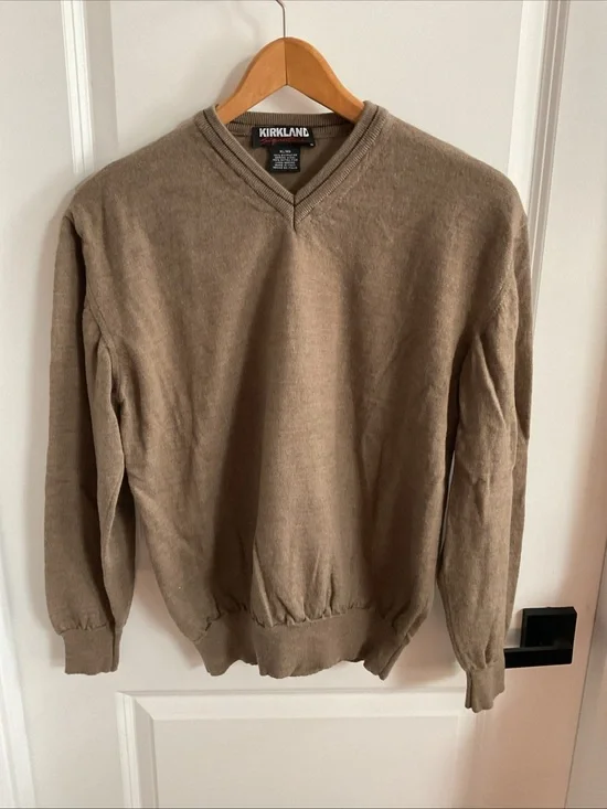 Kirkland Signature - Men's V-Neck Sweater - Brown - Size X-Large