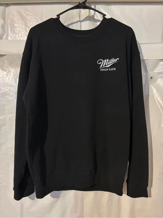 Black Miller High Life Racing Crewneck