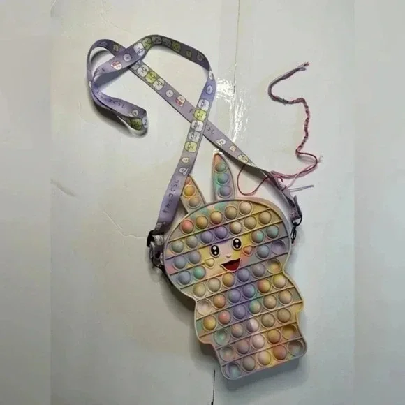 Pop It Bunny Crossbody Zip Bag 8”