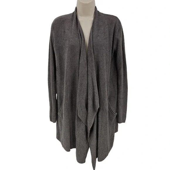 Barefoot Dreams Cardigan Women S/M Gray Cozy Chic Pockets‎ Cabincore Comfort