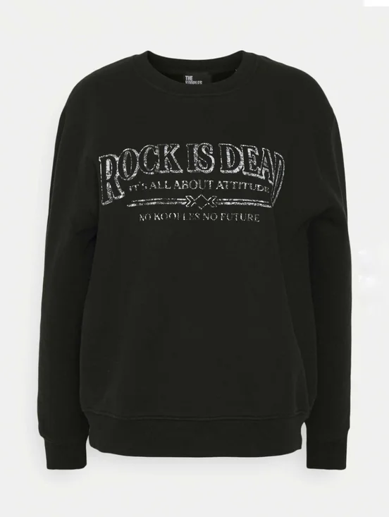 The Kooples NWT-Rock is Dead Crew Neck Pullover Graphic Sweatshirt