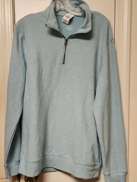 Light Blue Quarter-Zip Sweater