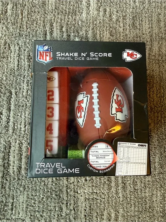 NFL Kansas City Chiefs Shake N' Score Travel Dice Game