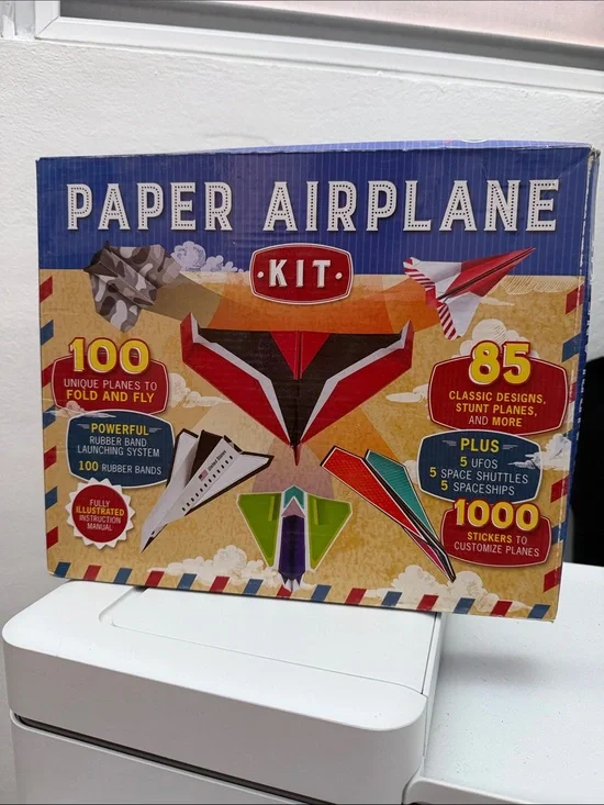 Paper Airplane Kit – Red and Multicolor Folding Planes