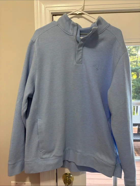 Tommy Bahama Light Blue Quarter-Zip Sweater