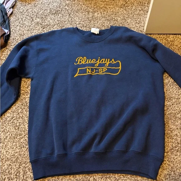 navy blue crew neck