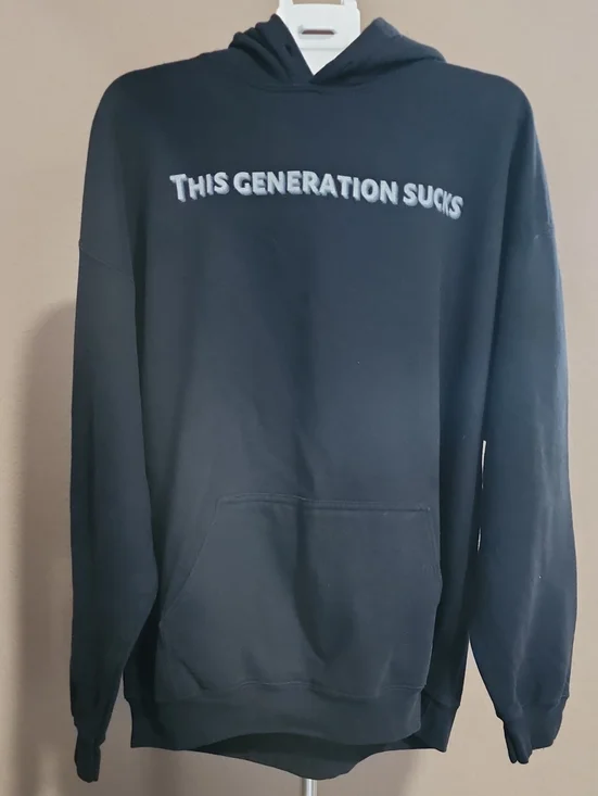 Black Hoodie Sweater with 