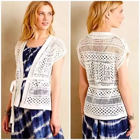 Knitted & Knotted crocheted cardigan