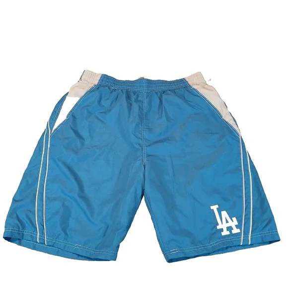Los Angeles Dodgers MLB Board‎ Shorts Mens XXL Blue Gray Lined Swim Trunks LA