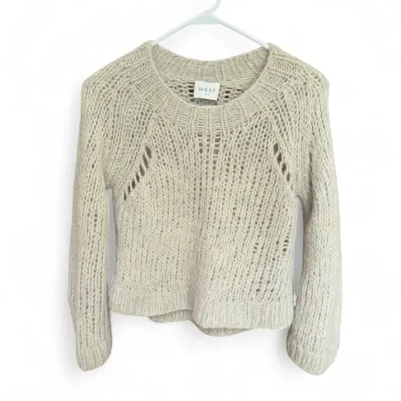 Wrap London Alpaca & Wool Blend Chunky Knit Sweater size 6