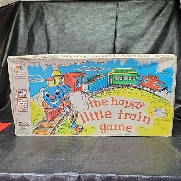 HAPPY LITTLE TRAIN Children's Board Game Vintage  Milton Bradley 1957‎