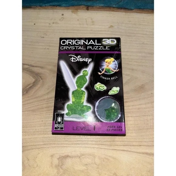 Original 3D Crystal Puzzle - Tinker Bell (Open Box - All Pieces Included)