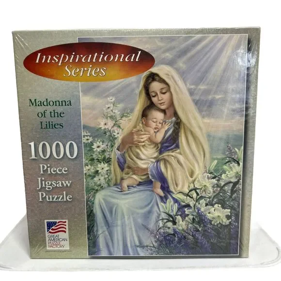 🔥Vintage Madonna‎ of the Lilies DONA GELSINGER 1000 Piece Jigsaw Puzzle #8643