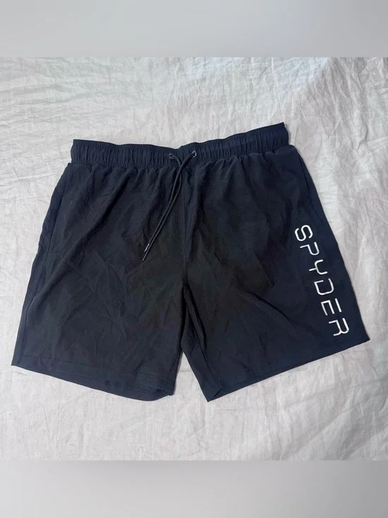 NWOT Spyder Black Swim Shorts with Zip Pocket XXL