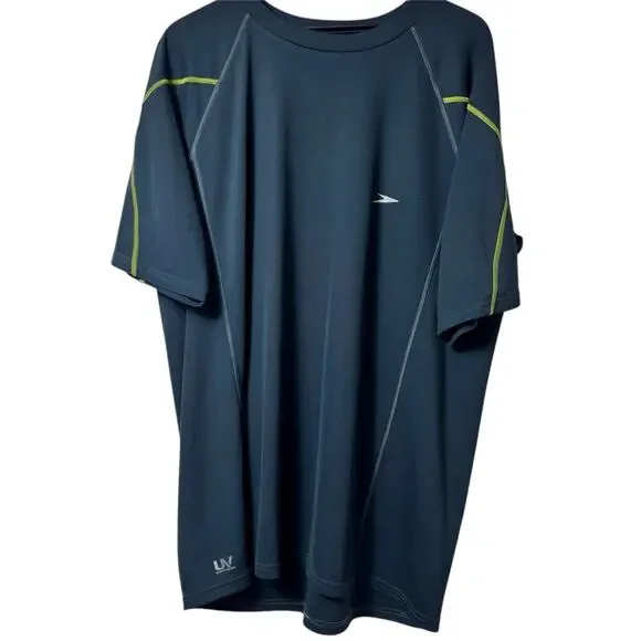 SPEEDO SHORT SLEEVE MEN'S PERFORMANCE ATHLETIC SWIMMING SHIRT UV BLOC SIZE XXL
