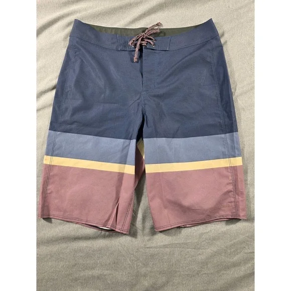 NWOT *READ* Patagonia Hydropeak Boardshorts Topa Stripe Evening Mauve Mens‎ 30
