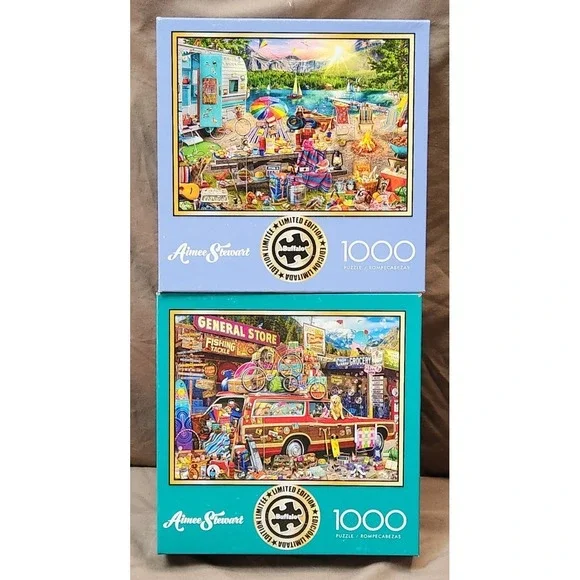 AIMEE STEWART Set of Two 2 Limited Edition Puzzles - 1000 Piece - NEW