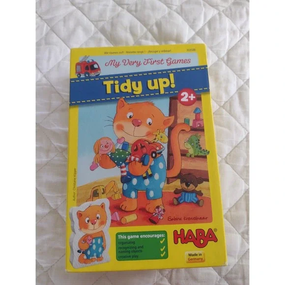 My Very First Tidy Up Board Game By Haba Made In Germany Complete Ages 2+