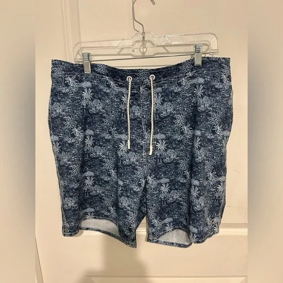 johnnie-O Blue Board Shorts. Size XL