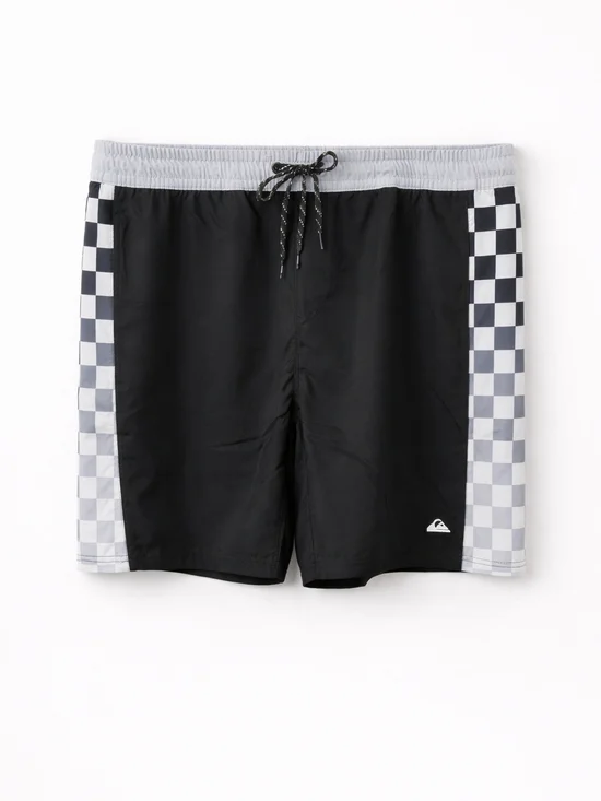 🆕️ Quiksilver Checkerboard Swim Trunks Board Shorts Men's Size [L]