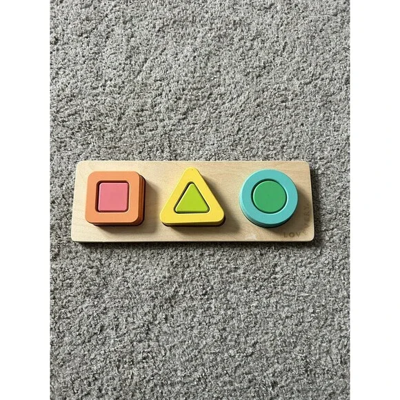 Lovevery Wooden Geo Shapes 3D Puzzle Montessori Toy‎ The Realist