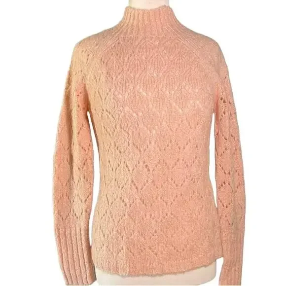 LOFT Soft Pink Turtleneck Sweater