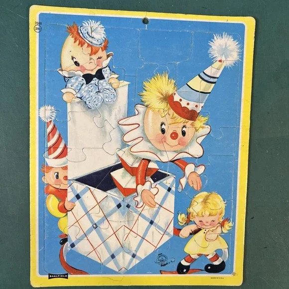 Puzzle Humpty Dumpty Vintage‎ Saalfield Pub Co Pre School 1950s Jack In The Box