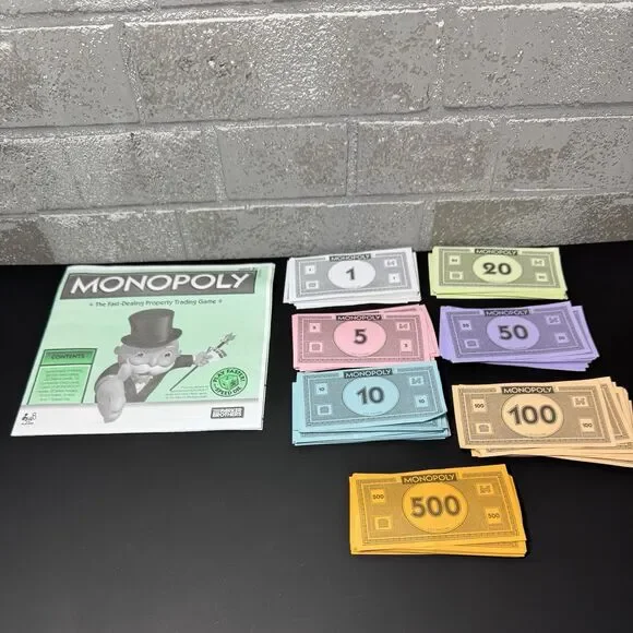 2008 Monopoly Replacement Money Complete Set with Original Instructions Hasbro