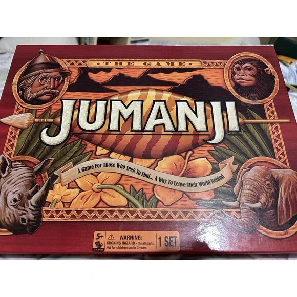 Cardinal Jumanji Board Game Complete w/ Sand Timer, 2-4 Players, Age 5+ (2017)