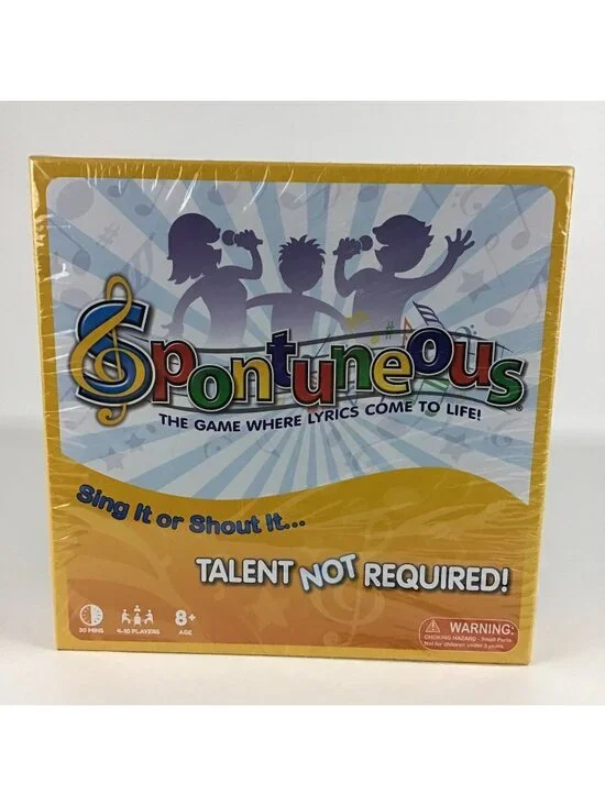 Spontunesous Song Lyric Board Game 2010 Family Game Night Sing Shout New Sealed