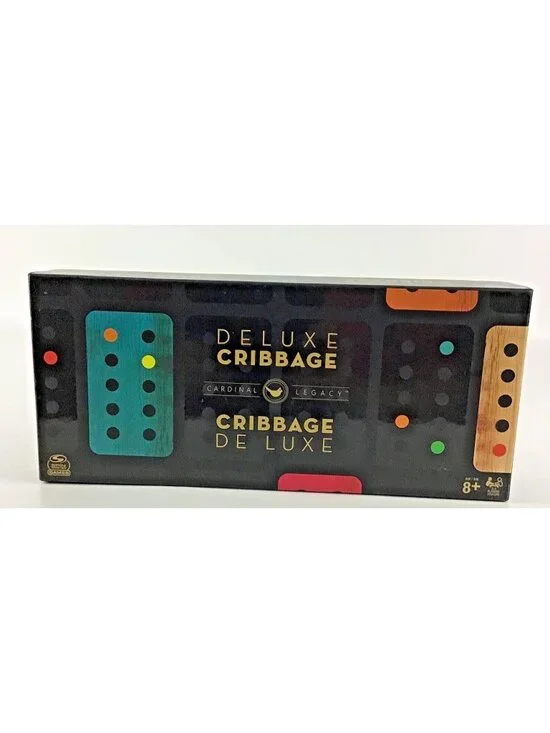 Deluxe Cribbage Family Board Game Cardinal Legacy Wooden Case Metal Movers 2020