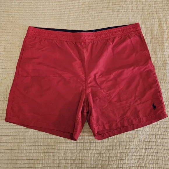 Polo Ralph Lauren Red‎ Men's Swim Trunk XXL Preppy Resortwear Beach Classic
