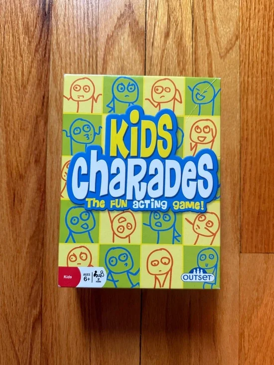 Kids Charades Board Game‎ by Outset - Yellow/Blue