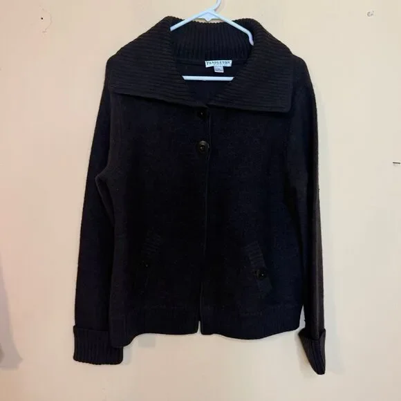 Pendleton petites women’s Brown cardigan size medium merino wool