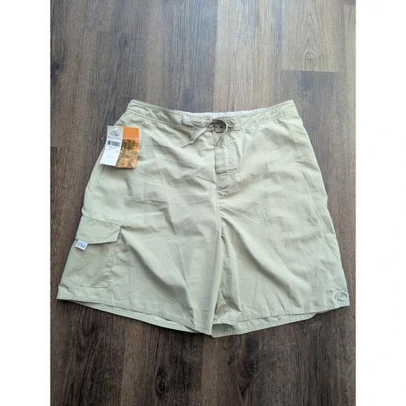 Quiksilver Swim Trunks Mens‎ XL NWT Tan Beige Kona Point Beach Board Shorts
