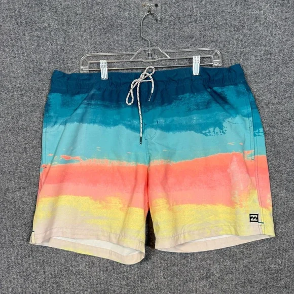 Billabong Recycler Layback Swim Trunks Mens XL Colorful Board‎ Shorts Surf Swim