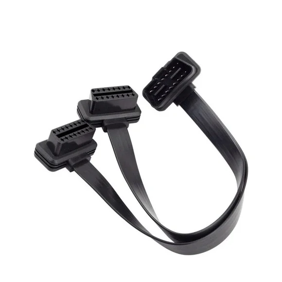 16 Pin OBD2 OBDII Splitter Extension Cable Male to Dual Female