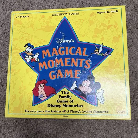 Vintage 1991 Disney Magical Moments Board Game University Games Complete