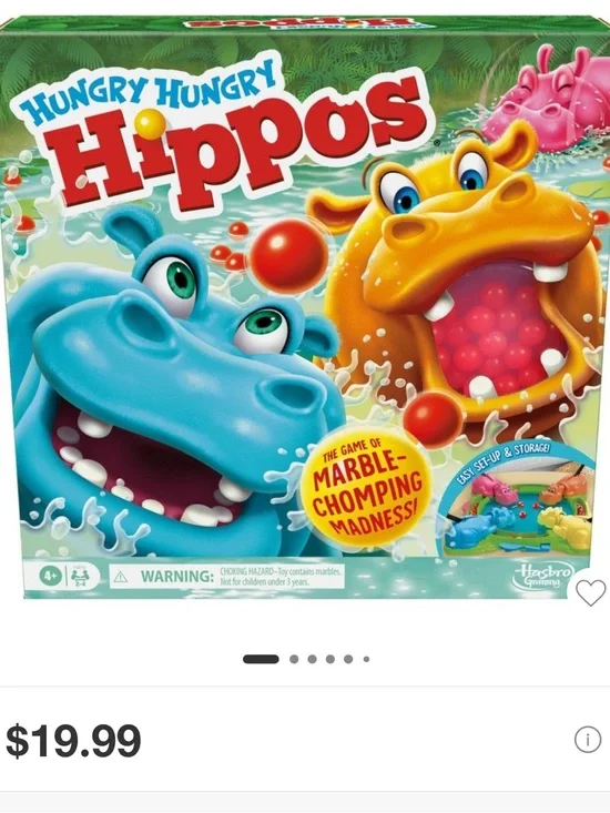Target Hungry Hungry Hippos Game - Blue, Pink, Yellow, Orange
