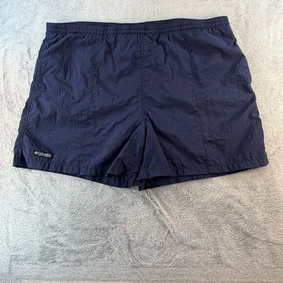 Columbia Swim Trunks Mens XL Navy Mesh Lined Nylon Shorts