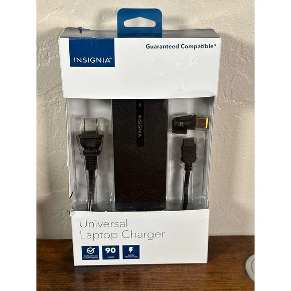 Insignia 90W Universal Laptop Charger Black NS-PWLC591 with Multiple Tips 10.2ft
