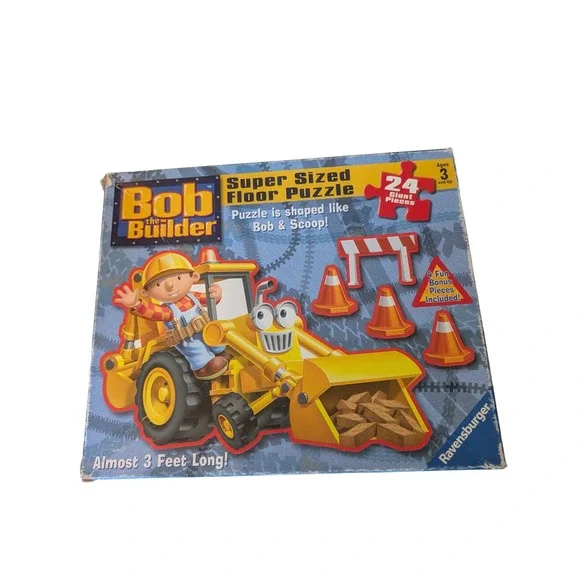Ravensburger Bob the Builder Super Sized Floor Puzzle 24 Pc 2007 Scoop 3 Ft Long