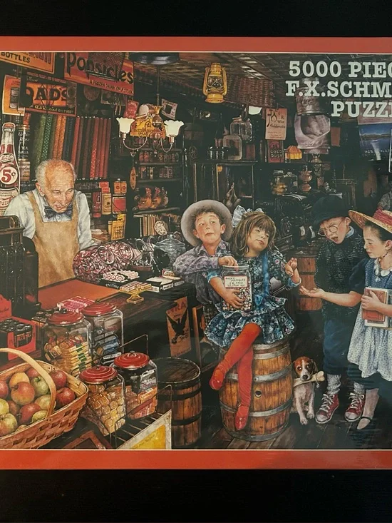VINTAGE F.X. Schmid 5000 Piece Puzzle, Lucky Marbles - Sealed